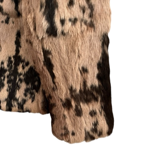 Women's Tan and Brown Fur Jacket - Picture 7 of 14